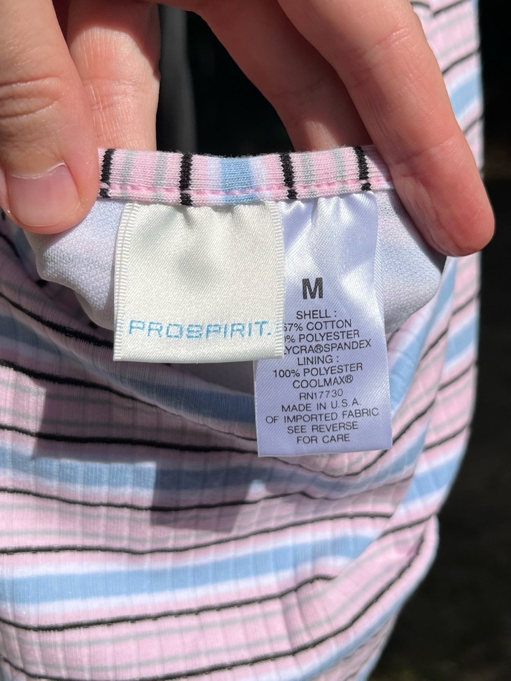 90s Prospirit Retro Athleisure Racerback Tank Top Size M Pastel Striped - Picture 3 of 12